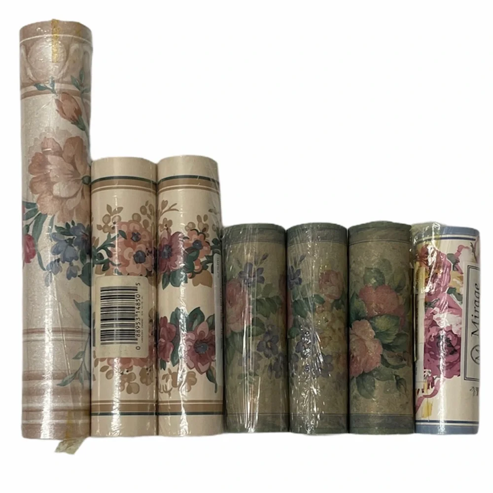Vintage Wallpaper Wall Border Romantic Flowers Cottage Home Decor 7 Roll Bundle